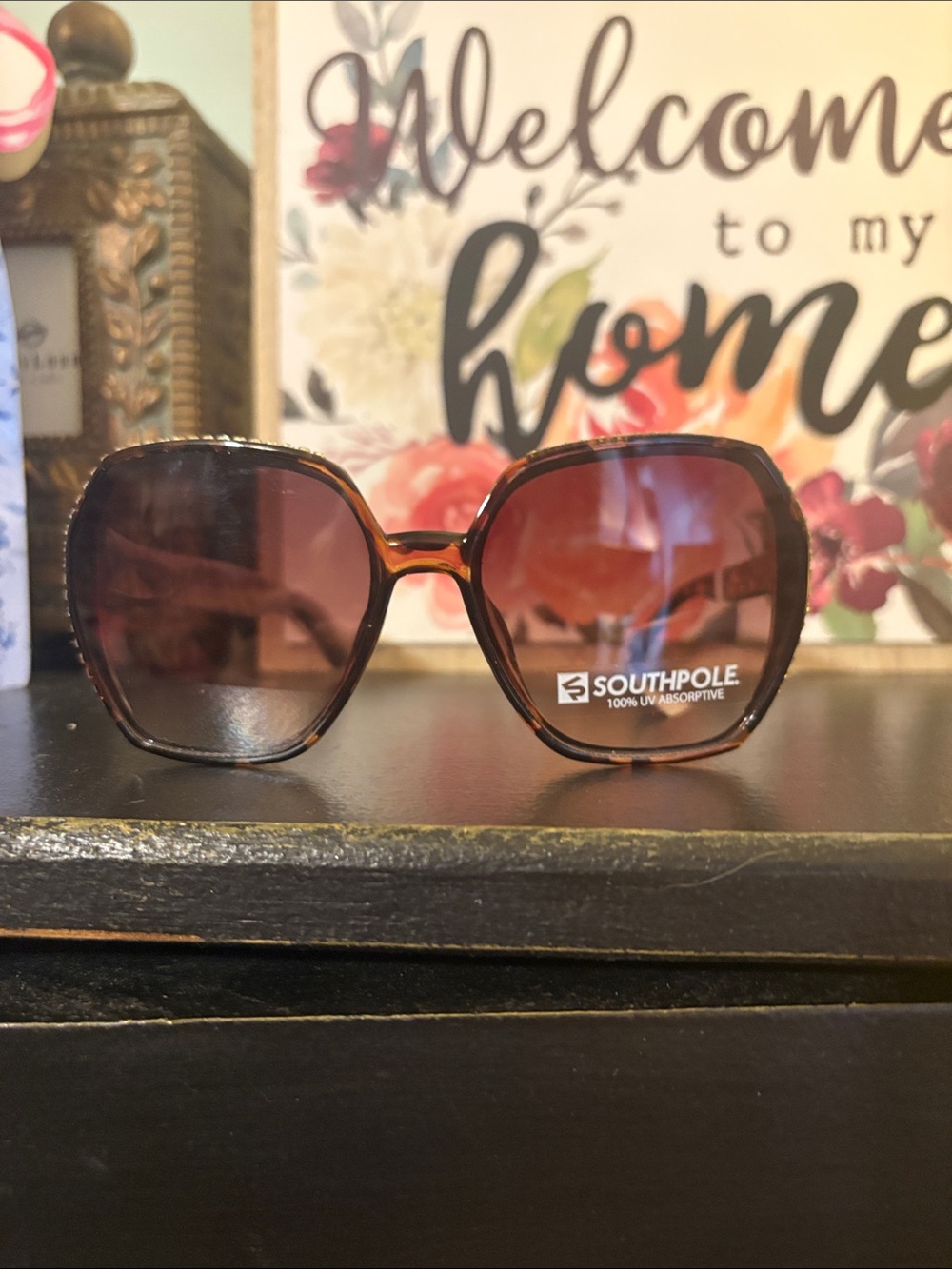 South Pole Brown Tortoiseshell Oversized Sunglasses